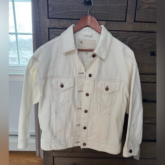NWT Pilcro Women’s XSP Off-White Denim Jacket - Picture 2 of 9